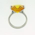 Anello Oro Bianco con pietra taglio princess